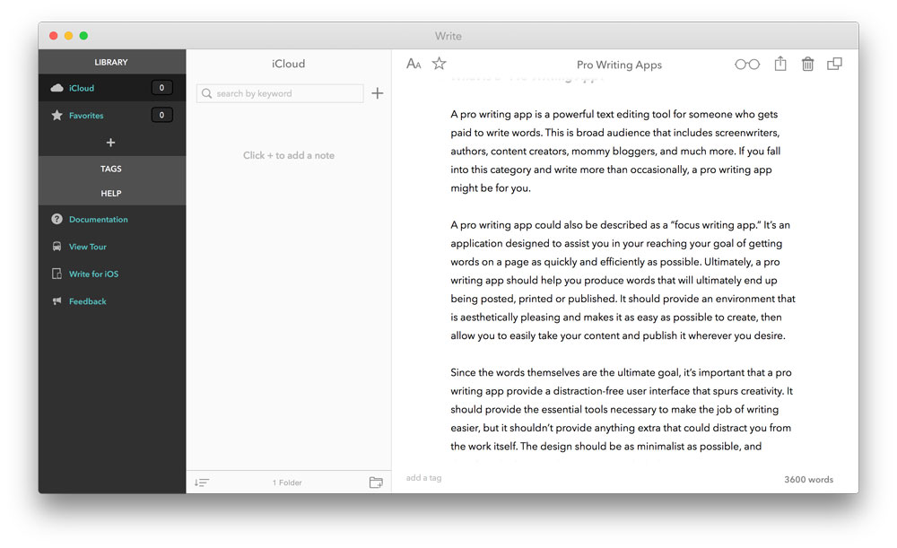 free writing apps for mac